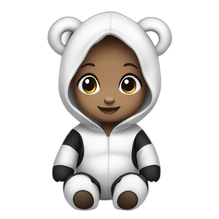 human baby in a bird costume | AI Emoji Generator