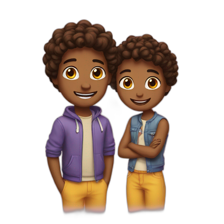 best friend forever boy AI Emoji Generator