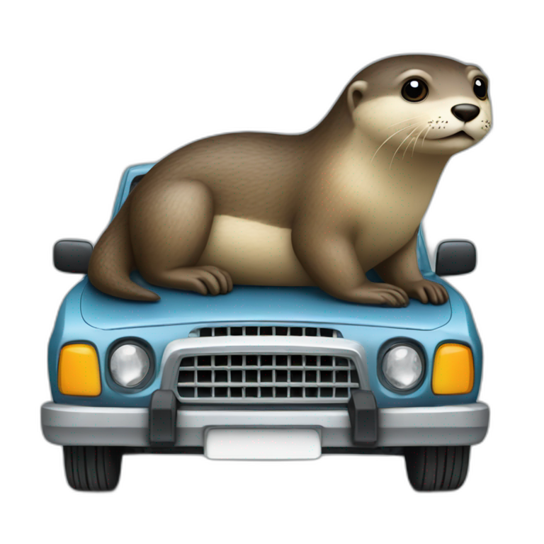 Loutre Sur Voiture Ai Emoji Generator