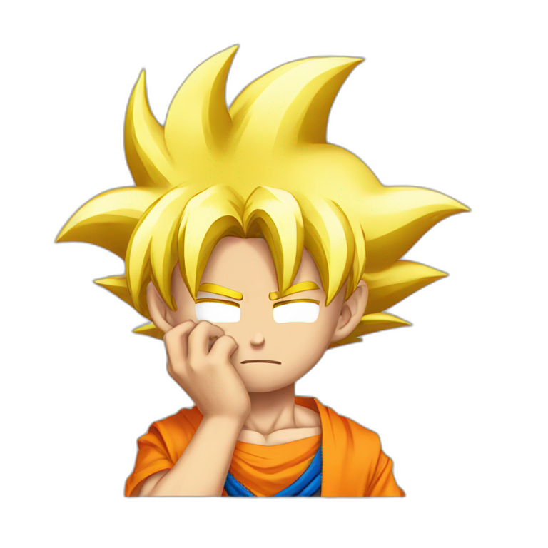 Goku facepalm | AI Emoji Generator