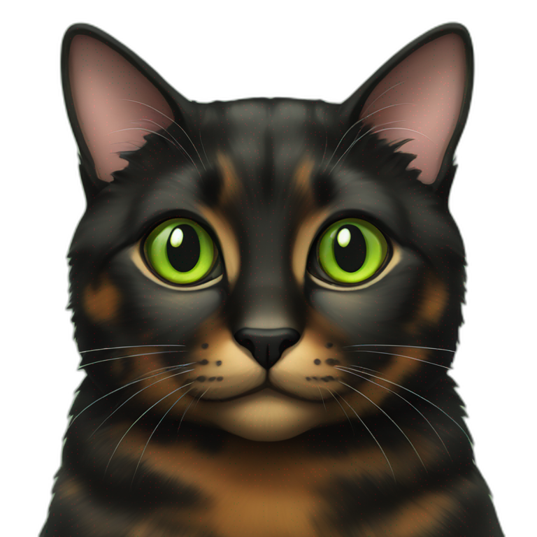 Black Yellow Tortoiseshell Cat With Black Chin Ai Emoji Generator 9902