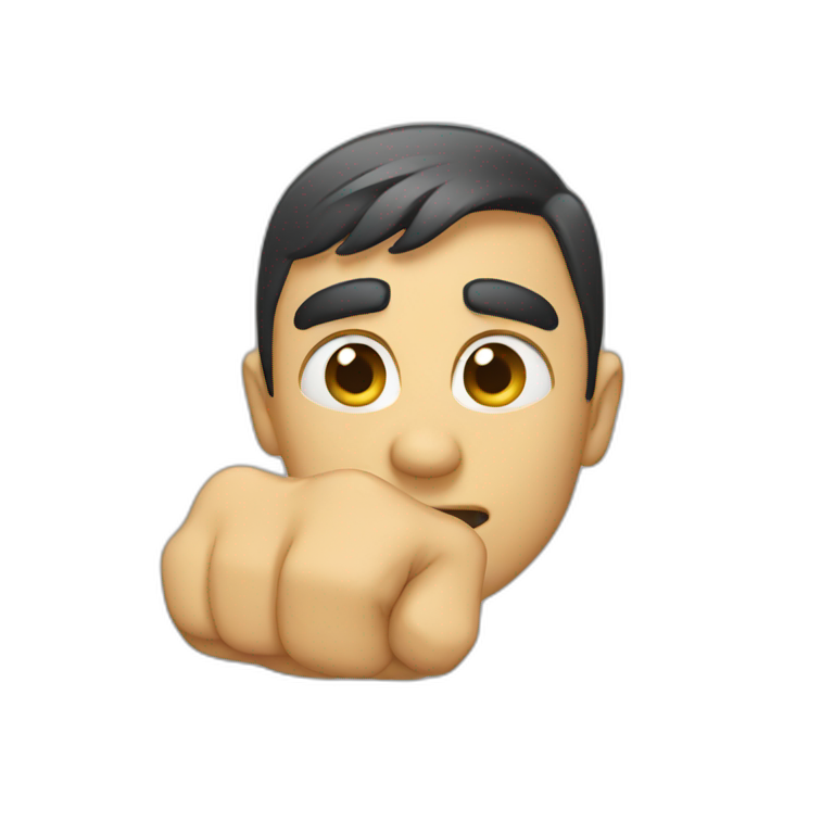 boy pointing himself | AI Emoji Generator