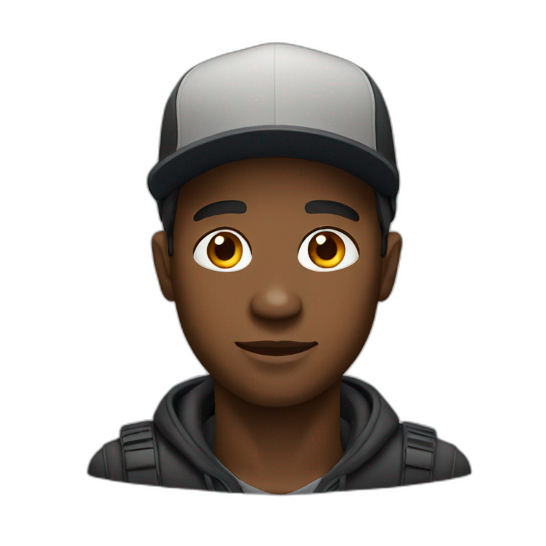 black man whit a red cap | AI Emoji Generator