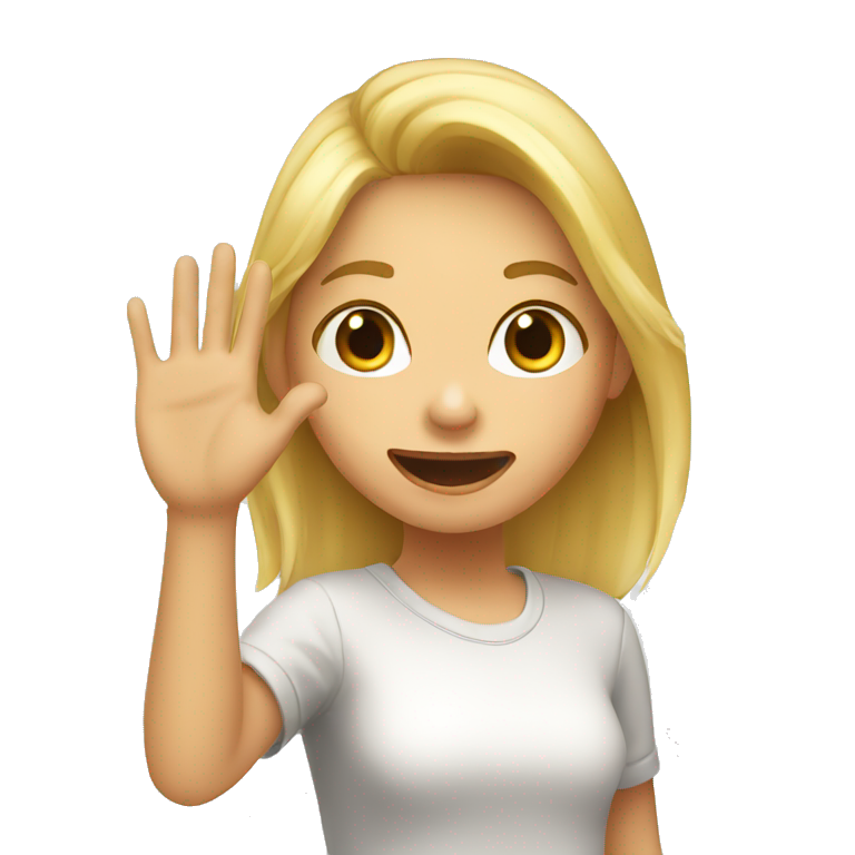 Raising hand | AI Emoji Generator