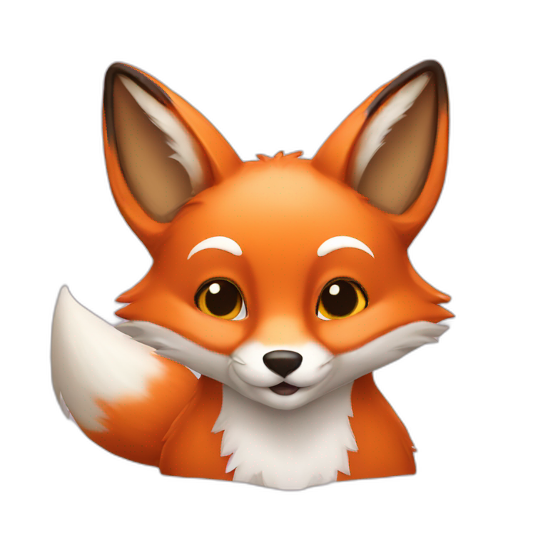 cat with fox | AI Emoji Generator