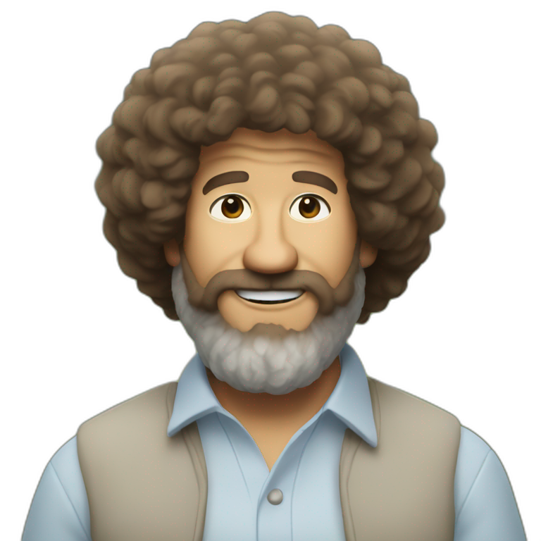 bald bob ross | AI Emoji Generator