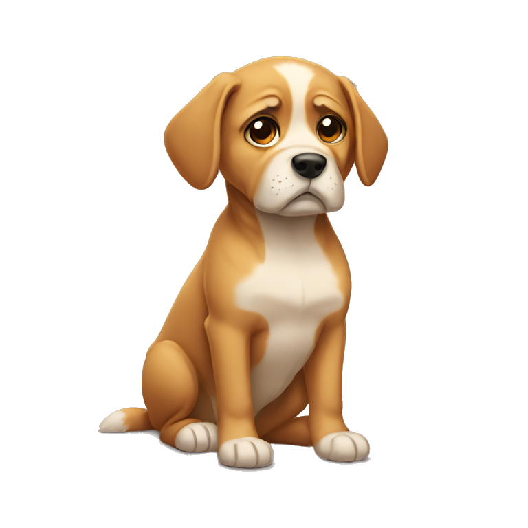 Dog sad | AI Emoji Generator