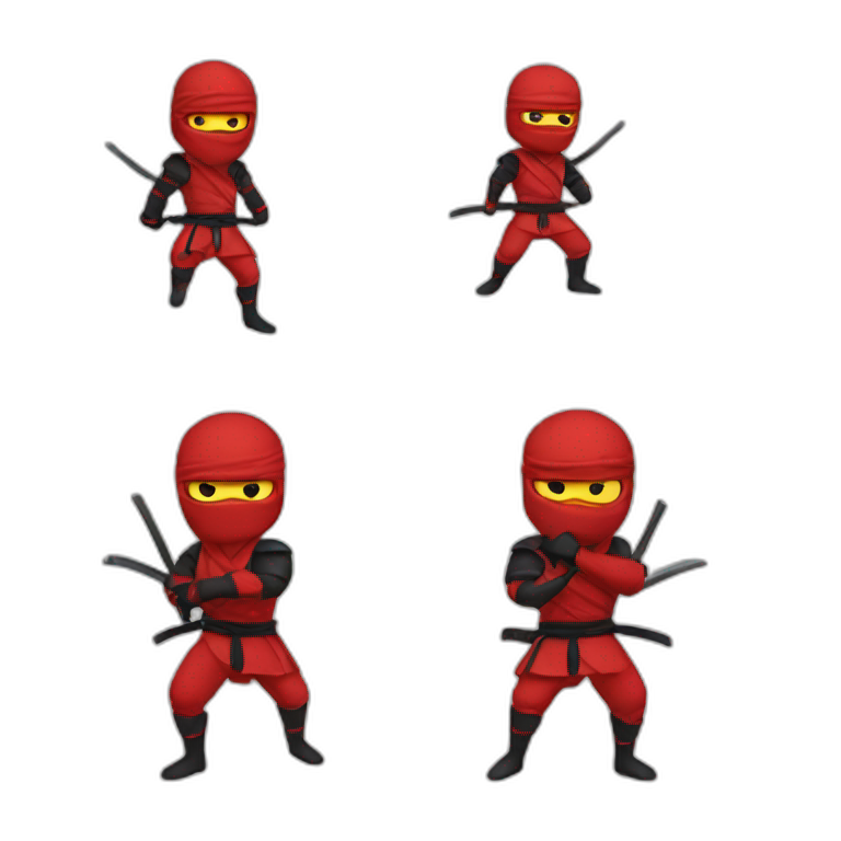 Albino rat red eyes, ninja | AI Emoji Generator