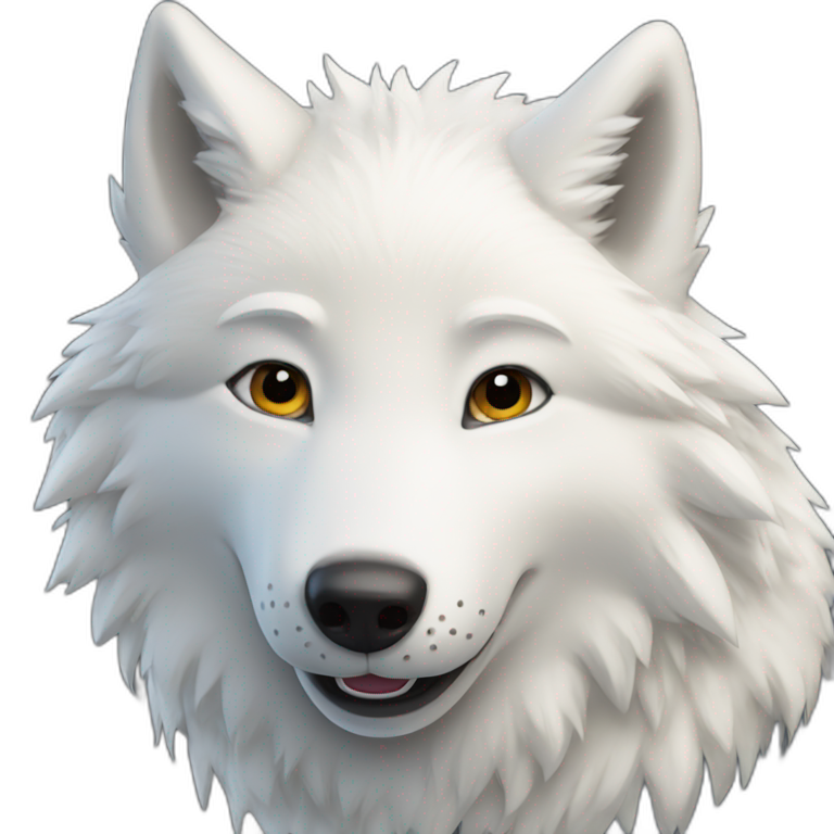 purple smiling wolf | AI Emoji Generator