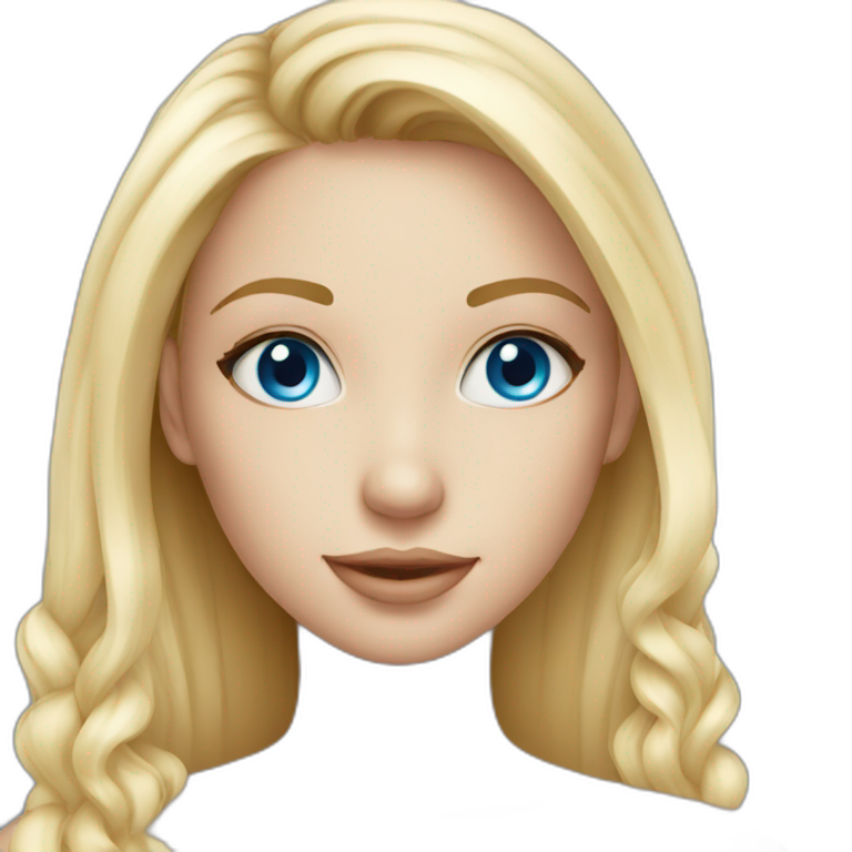 Smile Girl Blond With Blue Eyes Ai Emoji Generator 9436