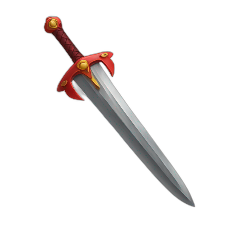 woman, curly red hair, sword | AI Emoji Generator