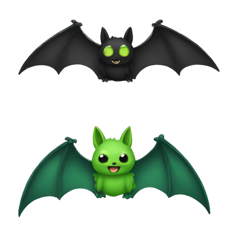 Fire cat wear bat wings | AI Emoji Generator