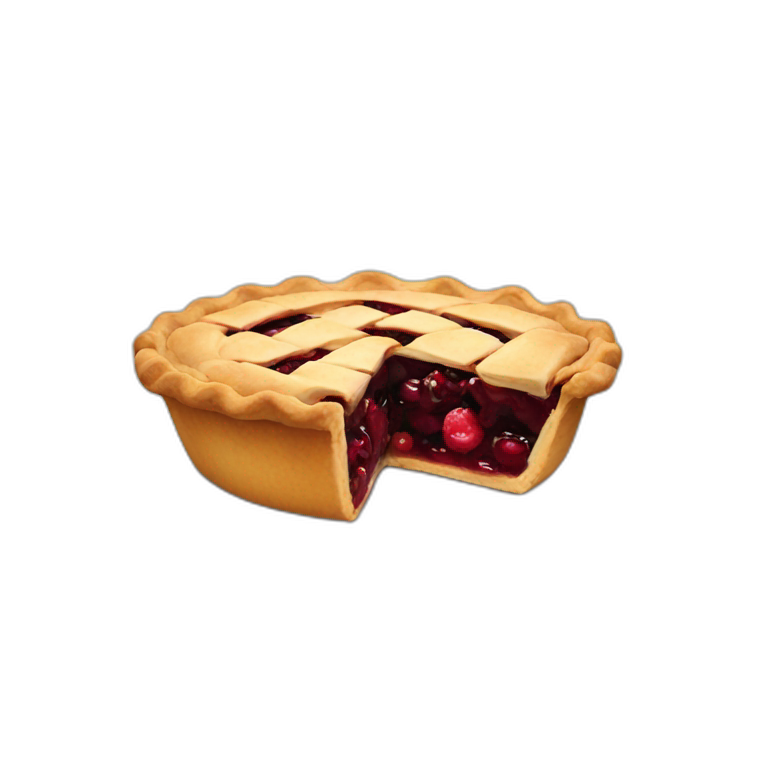 Pie talking to a bird | AI Emoji Generator