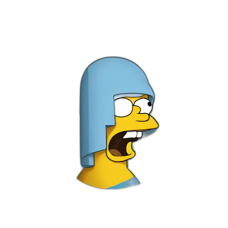 Homer Simpson USA flag | AI Emoji Generator
