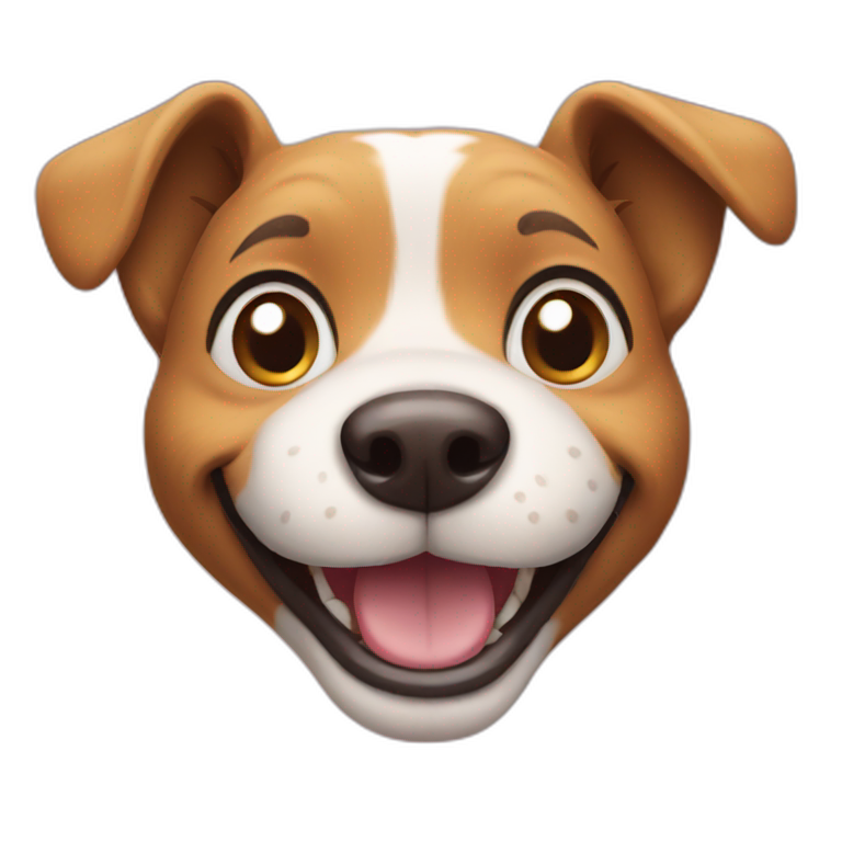 golden dog smiling | AI Emoji Generator