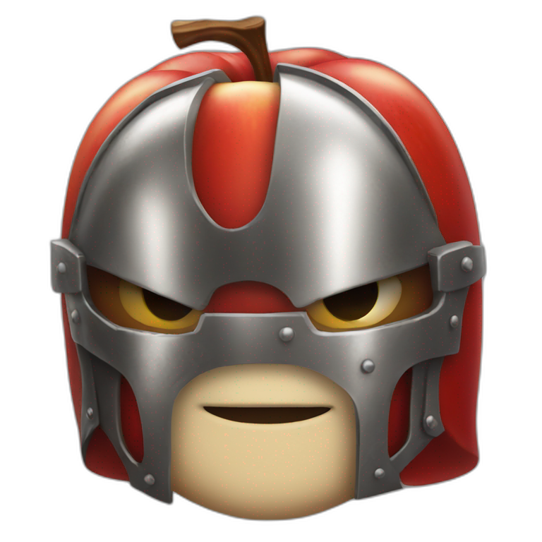 Knight Apple-in armor- with a sword | AI Emoji Generator