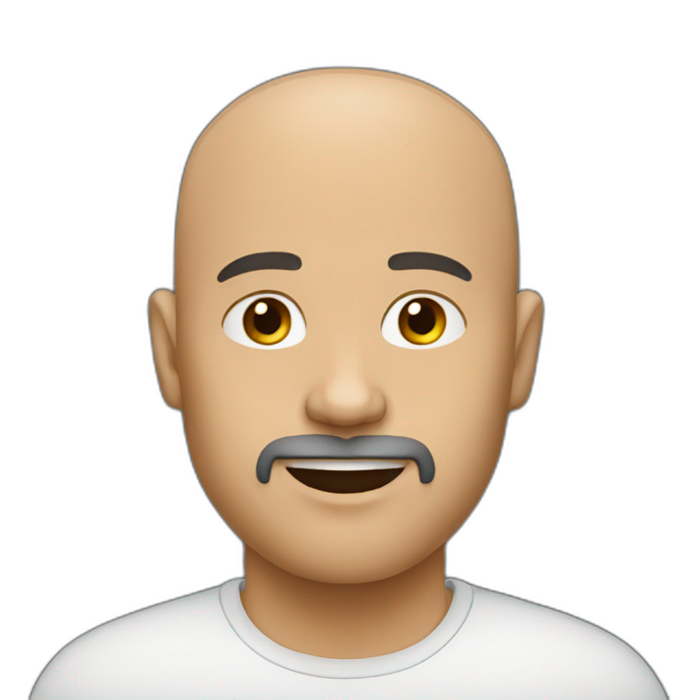 White Guy With Mustache And Goatee Ai Emoji Generator