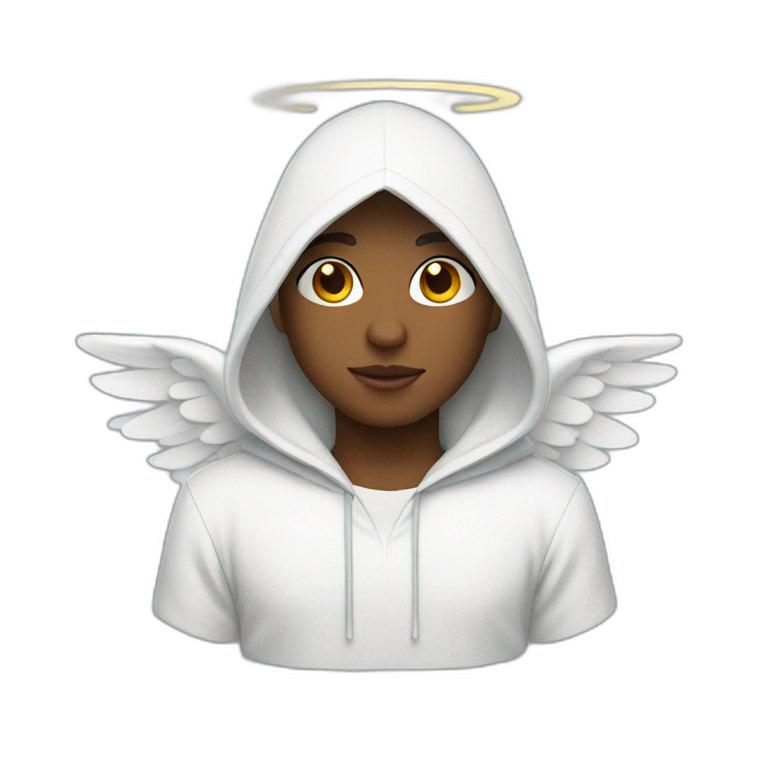 Angel with devil horns holding up halo | AI Emoji Generator