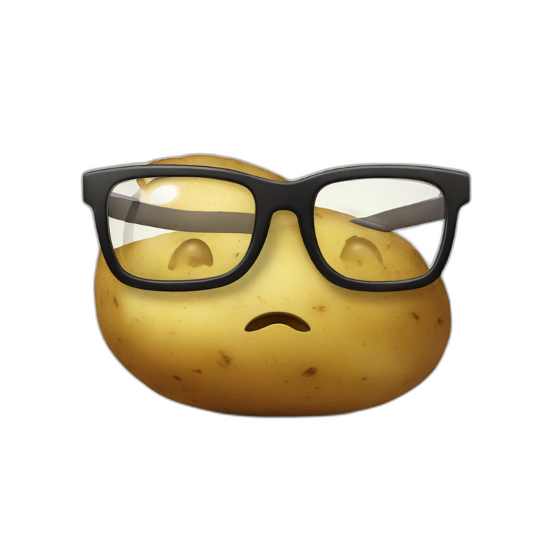 Cute Potato With Sunglasses Relaxing Potato Face Mask by EQ Designs - Fine  Art America