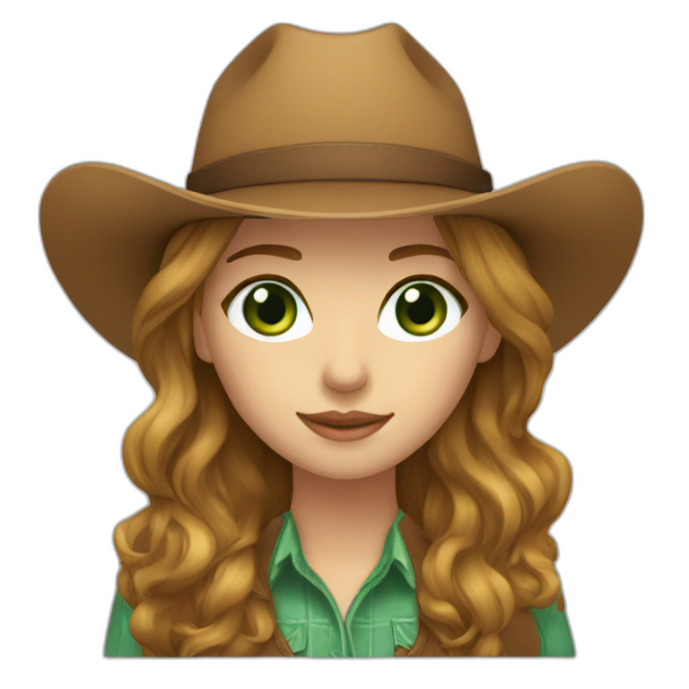 Lightbrown-hair-green-eyes-girl | AI Emoji Generator