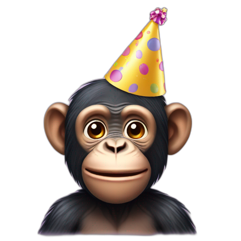 Chimpanzee sitting | AI Emoji Generator