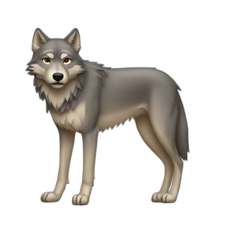 wolf body AI Emoji Generator