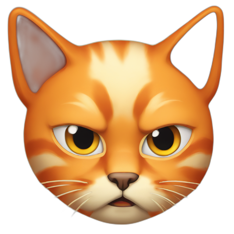 angry orange cat  AI Emoji Generator