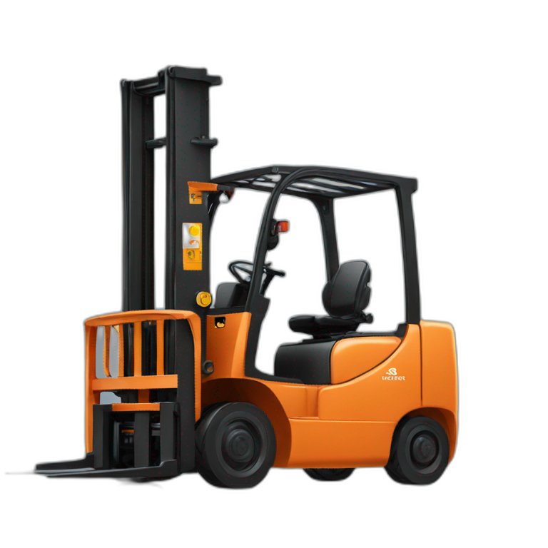 Pink Dolphin drive a Forklift | AI Emoji Generator