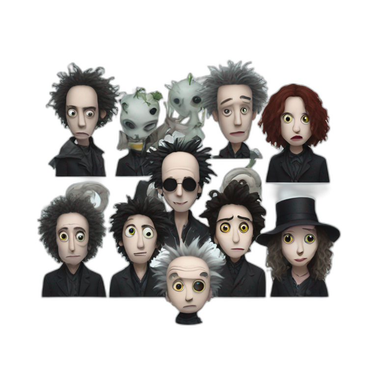 Tim Burton AI Emoji Generator