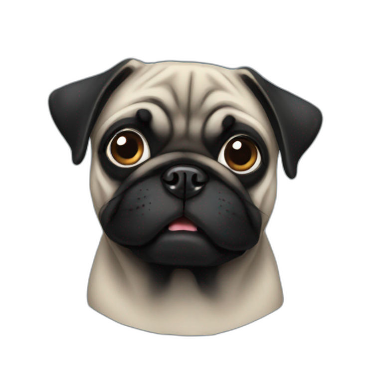 black pug emoji | AI Emoji Generator