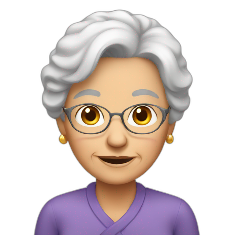 Elderly woman | AI Emoji Generator