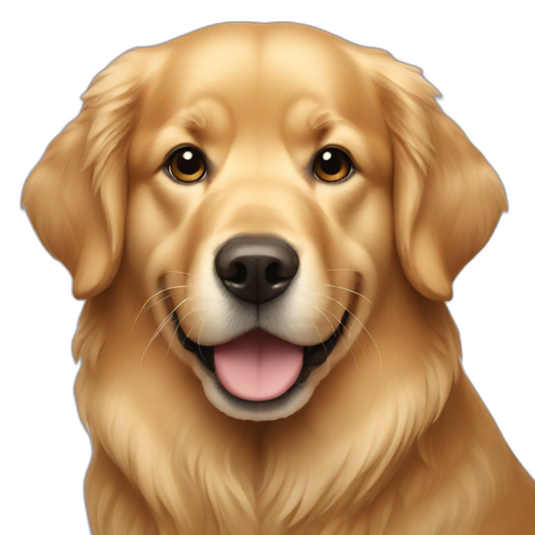 Golden retriever surfing on a wave | AI Emoji Generator