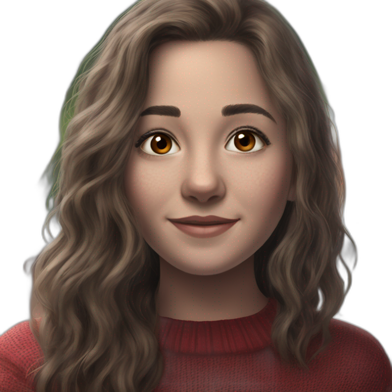 sweater girl with braid | AI Emoji Generator