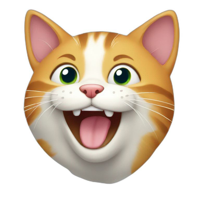 Cat laughing | AI Emoji Generator