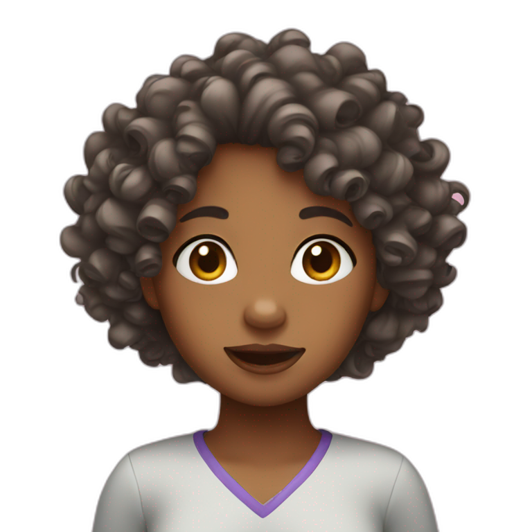 Baby with curly hair | AI Emoji Generator