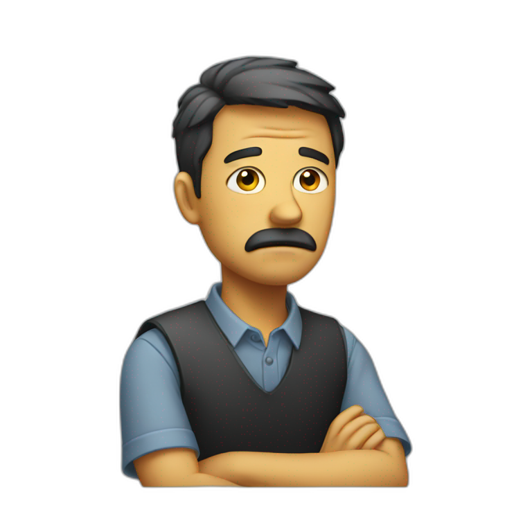 sad man | AI Emoji Generator