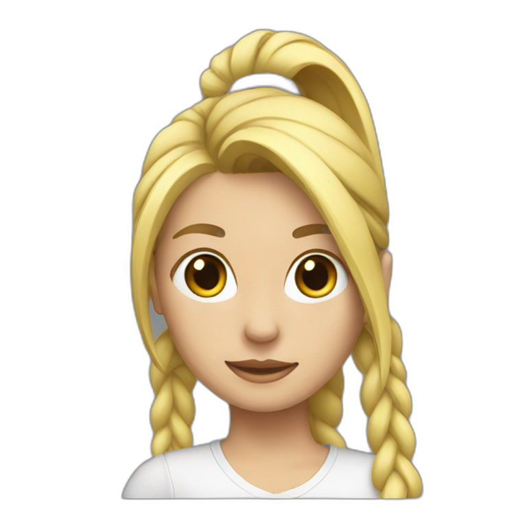 blonde woman with a lightbulb above her head | AI Emoji Generator