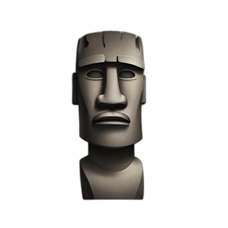 moai wearing sunglasses | AI Emoji Generator