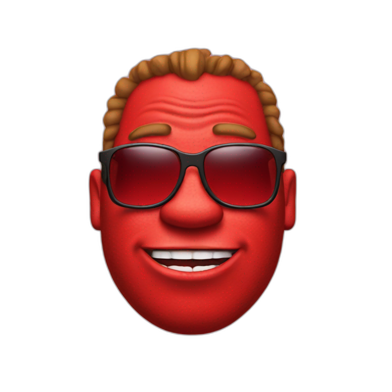 Shrek blushing and with sunglasses | AI Emoji Generator