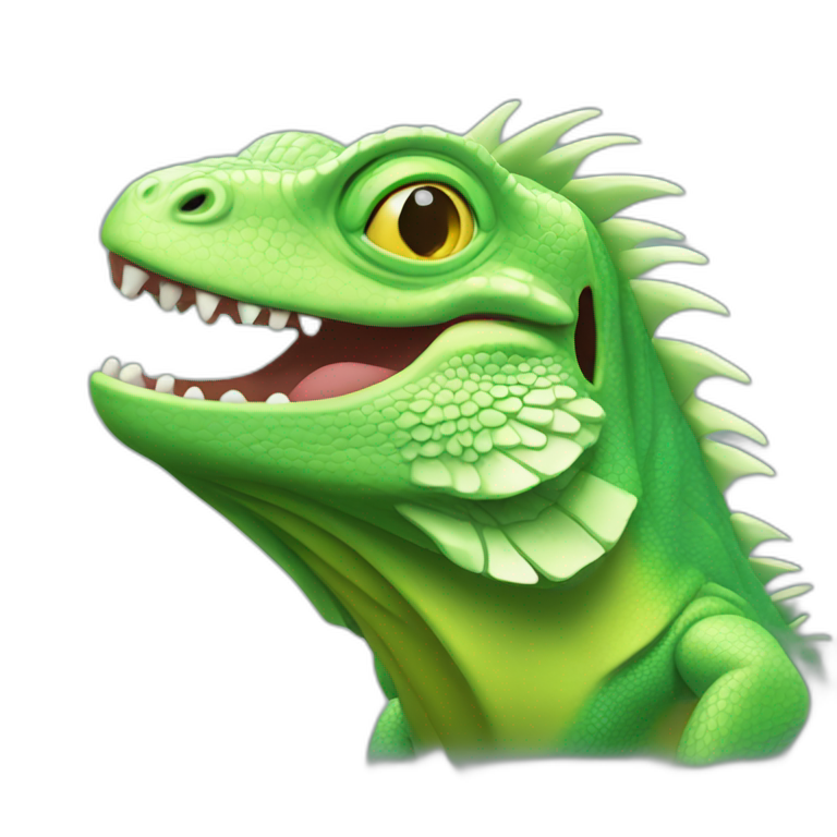 Y Rainbow iguana | AI Emoji Generator