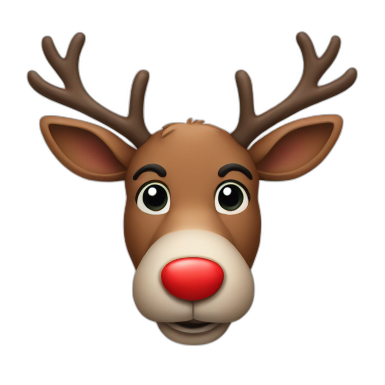 Reindeer vixen muscular intimidating | AI Emoji Generator