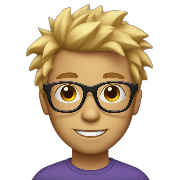 Lady With Blond Hair And Glasses Fat Ai Emoji Generator