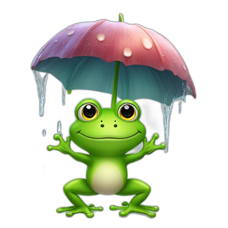 Chanter sous la pluie | AI Emoji Generator