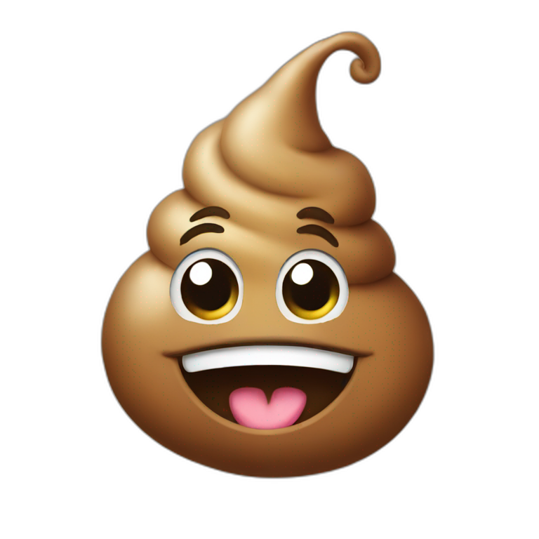 a man eating poop super happy in a wonderful world | AI Emoji Generator