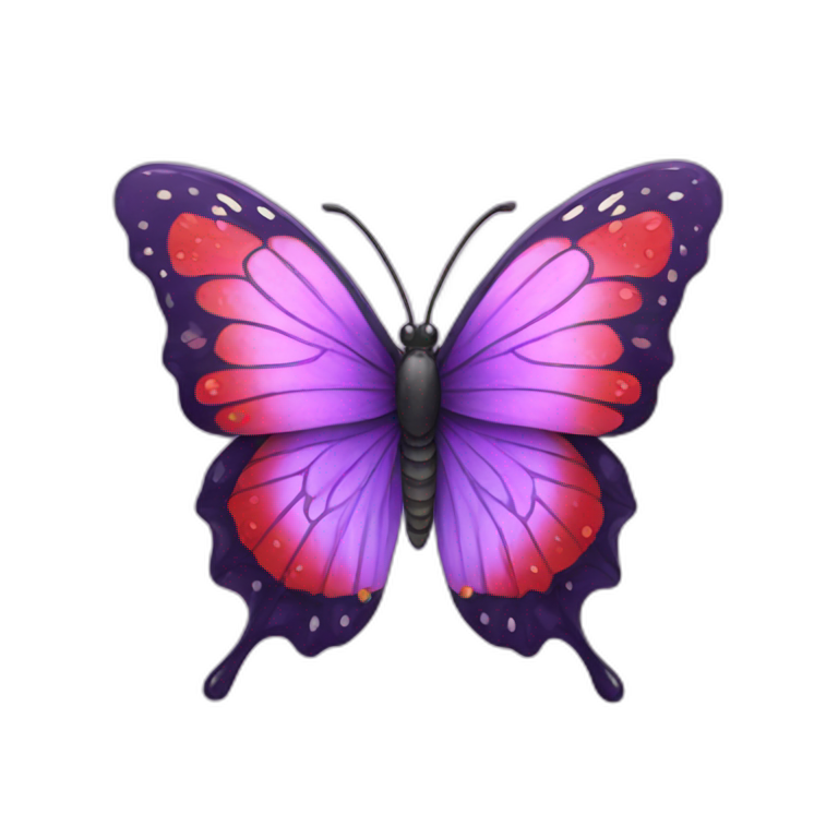 purple monarch shiny butterfly | AI Emoji Generator