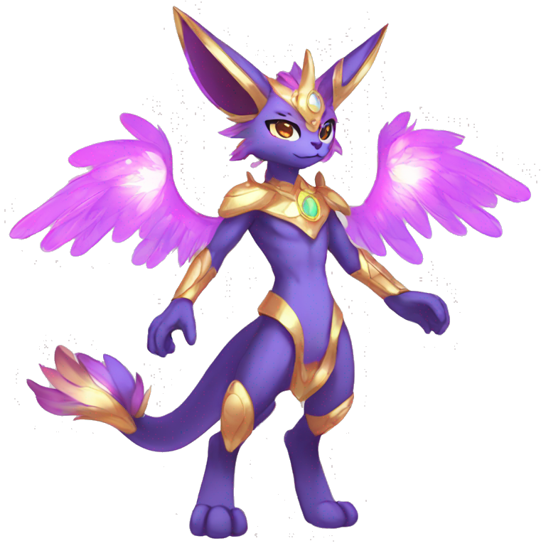 Anthro Sona Colorful Godly Celestial Shiny Fakemon Full Body | AI Emoji ...