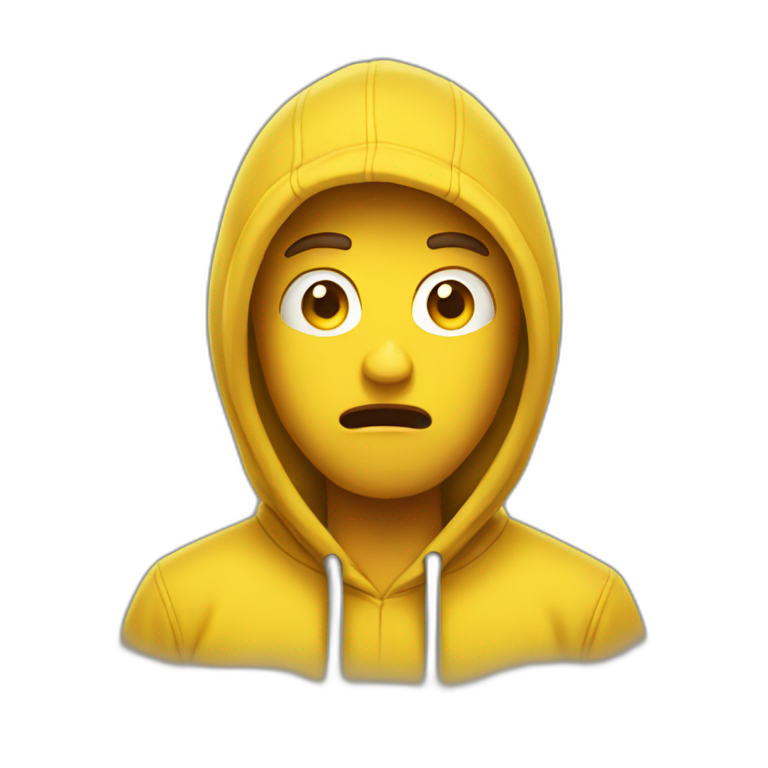 guy in a yellow hoodie is shocked, covering his mouth with hand | AI ...