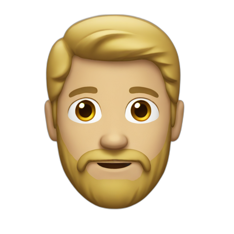 White man blonde beard | AI Emoji Generator