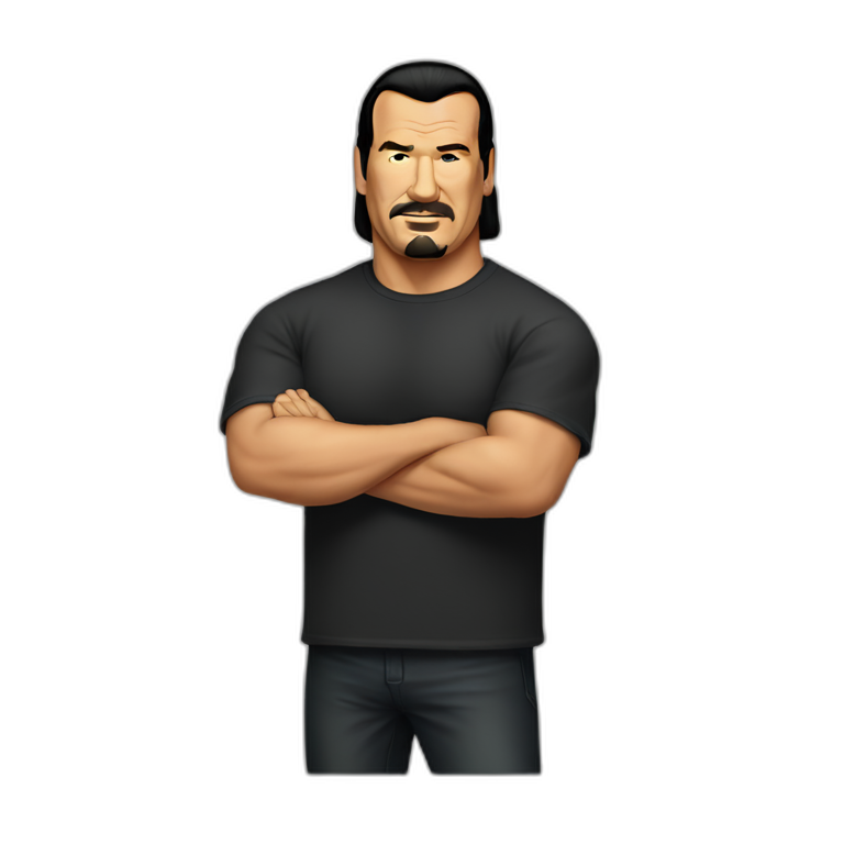 steven-seagal cartoon wearing shirt | AI Emoji Generator