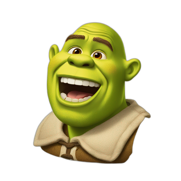 shrek eating mud | AI Emoji Generator